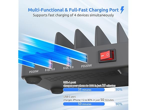 MASBATER 4-Port Charging Station