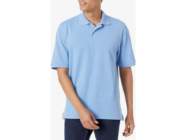 Amazon Essentials Men's Regular-Fit Cotton Pique Polo Shirt (Available in Big & Tall), French Blue, X-Small