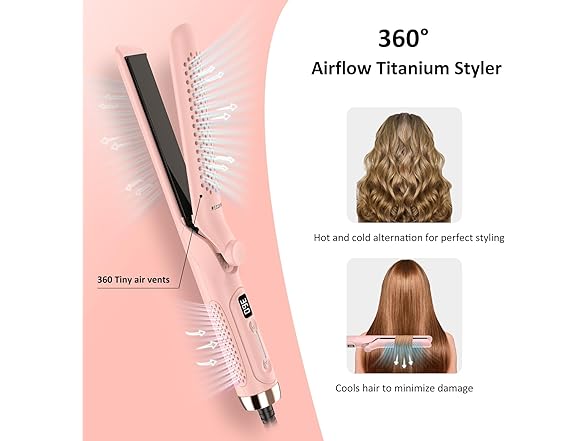 MESCOMB 360° Airflow Styler Curling Iron - 1.25 Inch