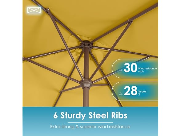 GREENVINES 6.5x10 FT Outdoor-Patio-Umbrella