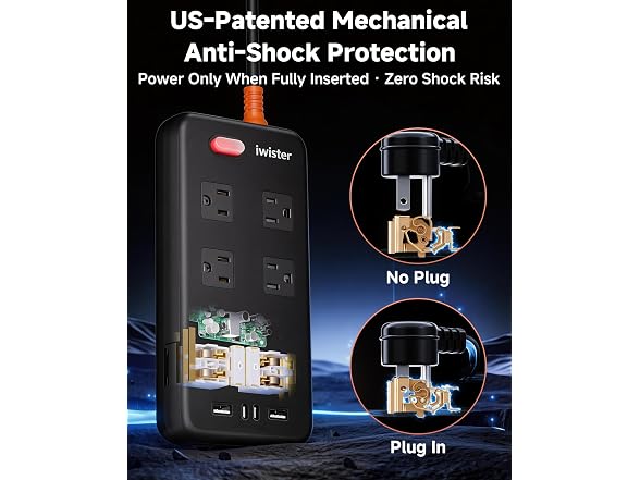 iwister Outdoor Power Strip IPX6 6FT