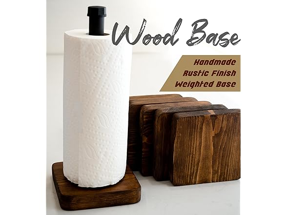 Wood Paper Towel Holder