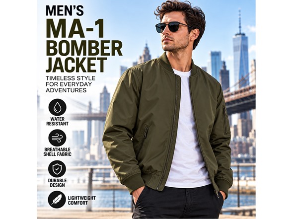 Mens Lightweight Bomber Jacket