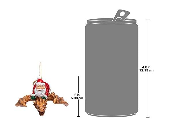 Santa Snowdragon Holiday Ornament