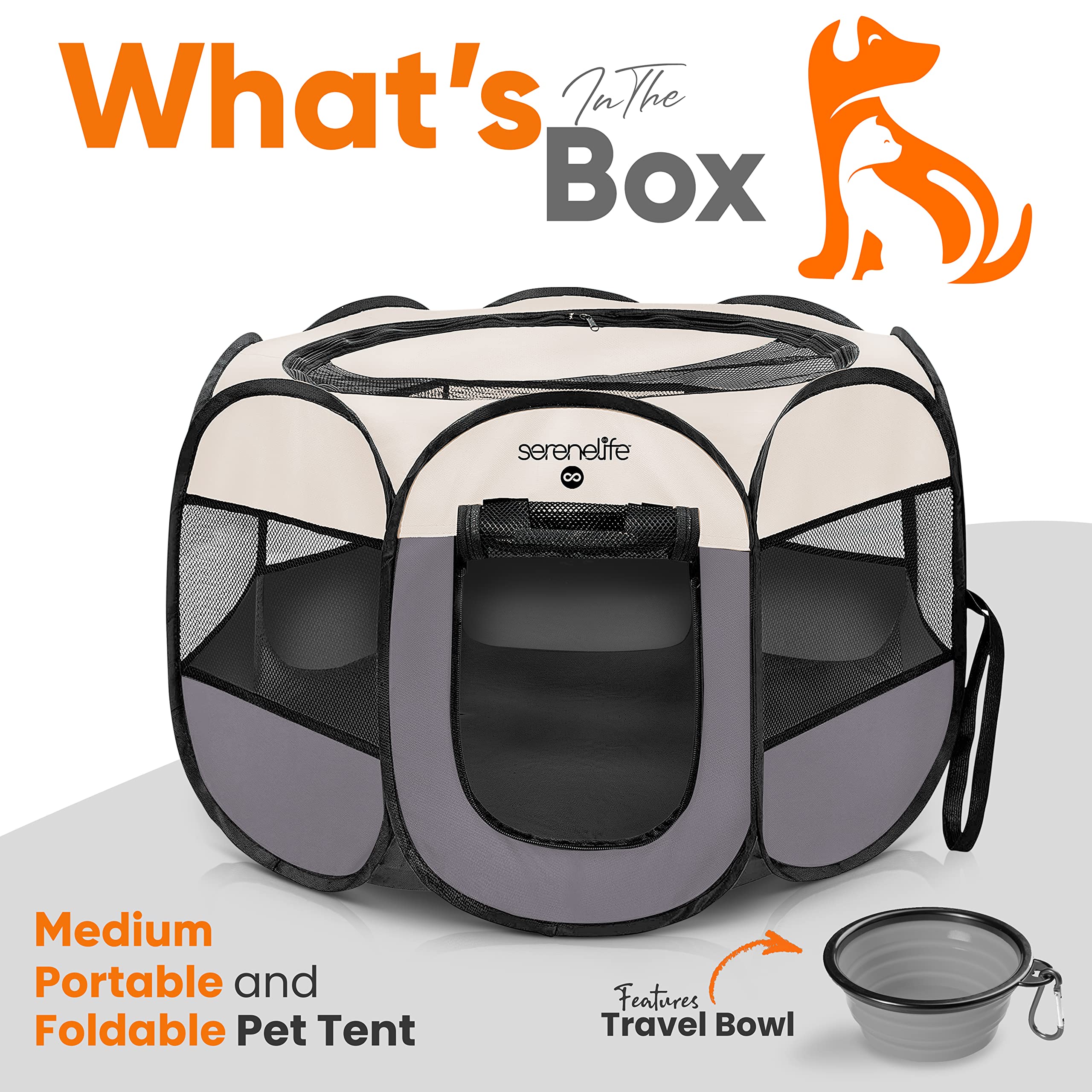 SereneLife Foldable Portable Pet Tent - Gallery 14