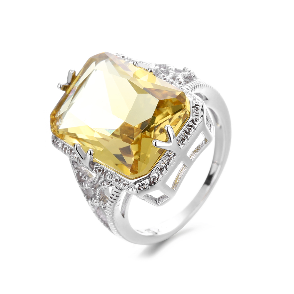 Vintage Citrine Crystal Ring - Gallery 3