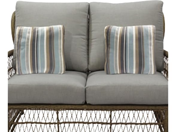 Four Seasons Courtyard Positano Wicker Loveseat Bench