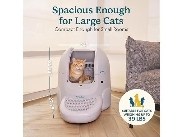 Petcove PurrTek Max Self Cleaning Cat Litter Box
