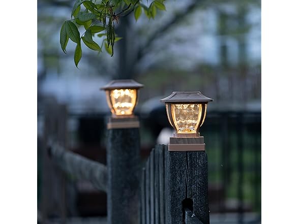 Solar Post Cap Lights 4x4 5x5 6x6 2pk