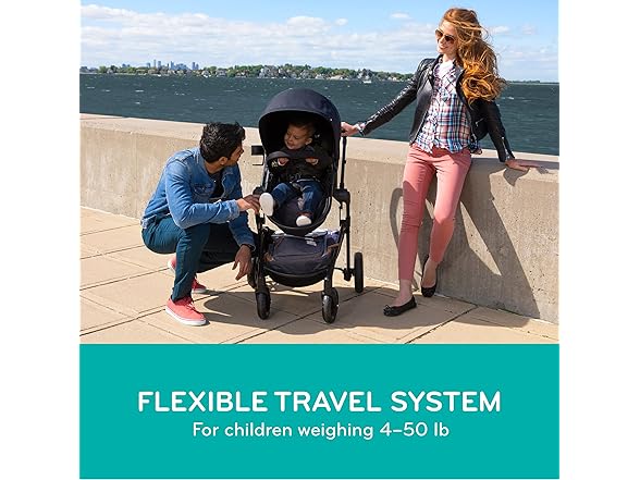 Evenflo Pivot Modular Travel System with LiteMax Infant Car Seat (Casual Gray)
