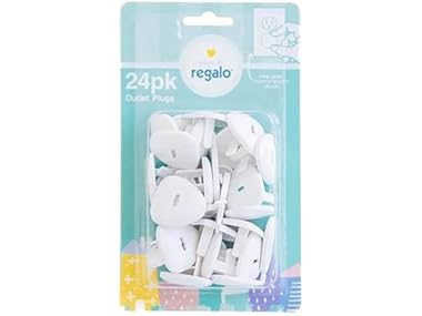 $3.99 Regalo Home Safety Outlet Cover Plug 24 Pack dealfomo