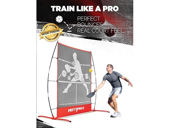 Red Pickleball Practice Rebounder Net