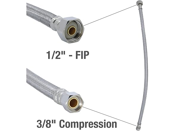 Danco 59831 20-Inch Faucet Connector, Stainless