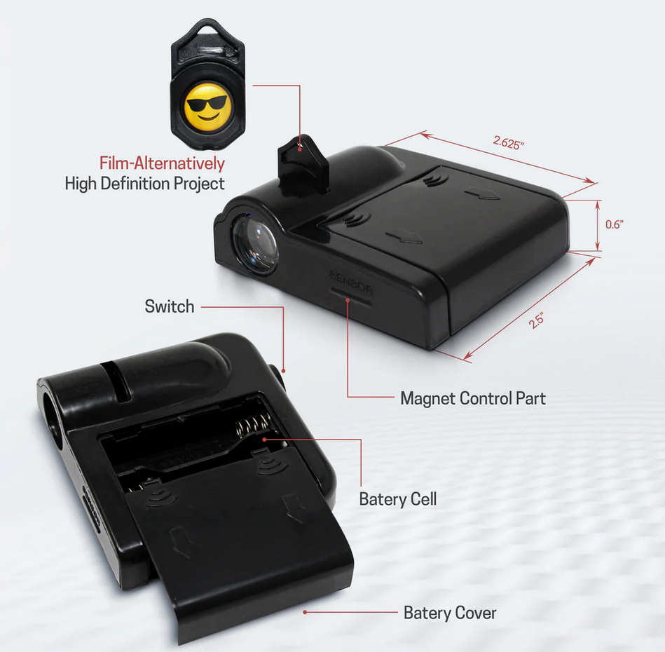 Aduro Universal Wireless Car Door LED Projector Lights - Gallery 6