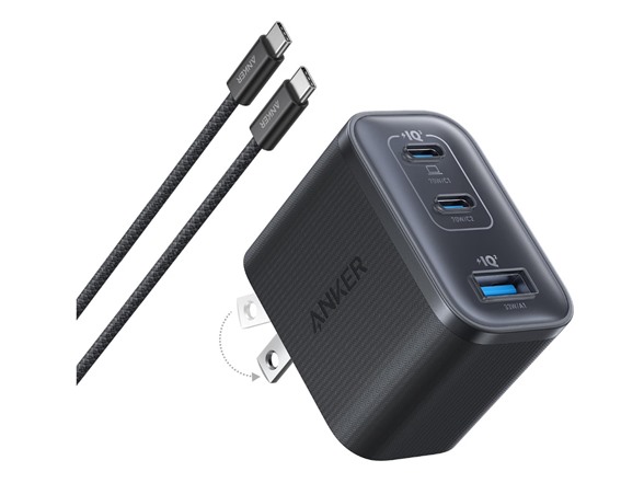 (NEW) Anker Nano 70W Max 3-Port USB-C Fast Charger