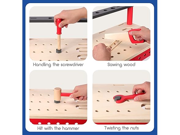 WORKPRO Wooden Workbench Kit Kids Tool Bench