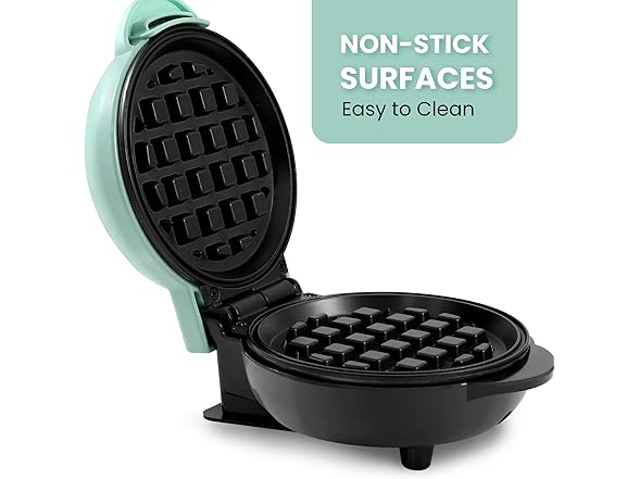 Elite Mini Waffle Maker Blue 5in