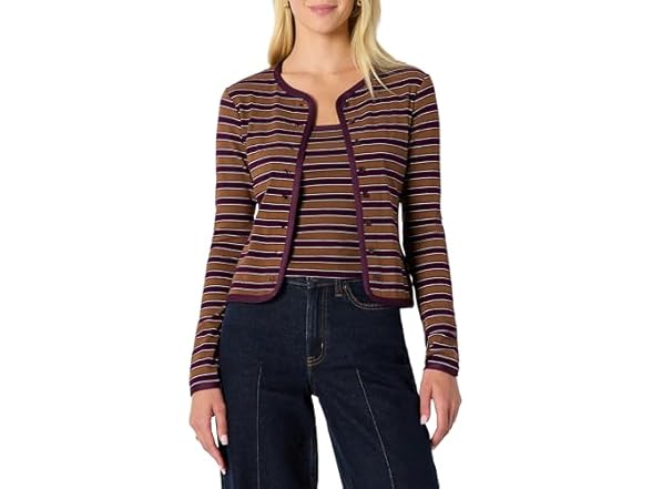 Burgundy Brown Stripe