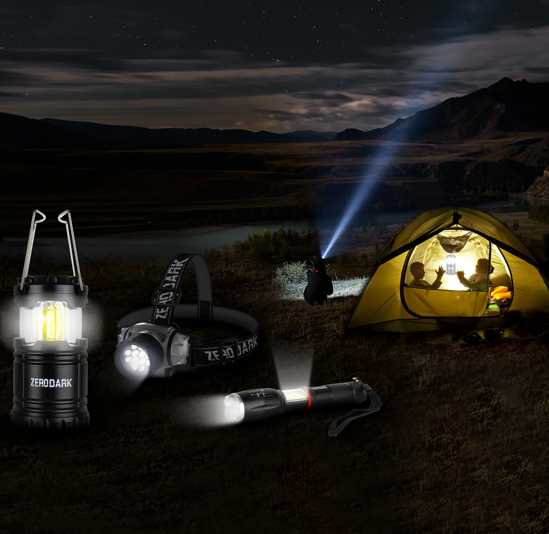 Aduro 3 Pc Tactical Lighting Set with Flashlight - Gallery 10