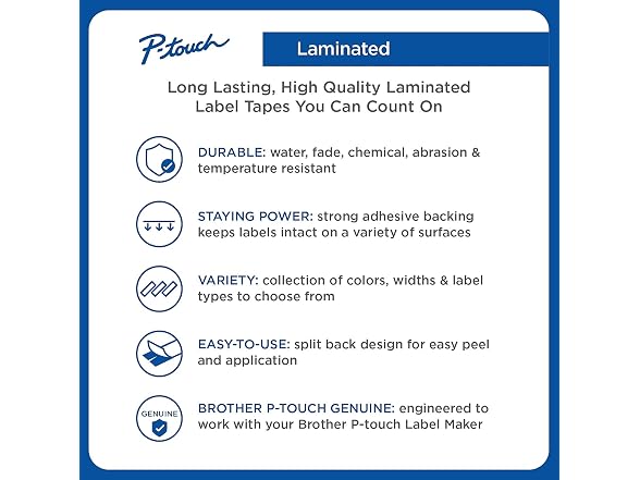 Brother TZe Standard Adhesive Laminated