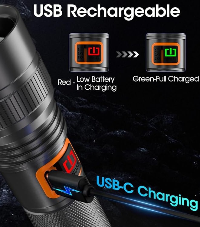 Rechargeable LED Flashlight High Lumens - Gallery 7