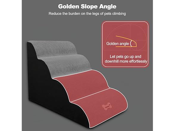 Dog Stairs, 4-Steps Non-Slip Pet Stairs, Dogs