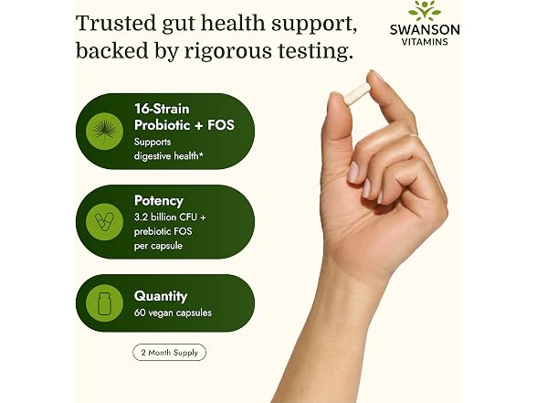 Swanson 16-Strain Probiotic 60 Caps