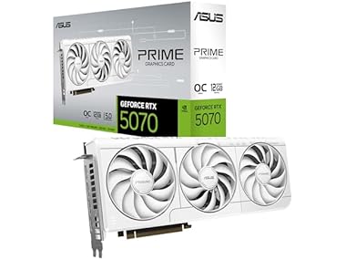 $599.99, Was $769.99, 22% Off! ASUS Prime GeForce RTX 5070 White OC dealfomo