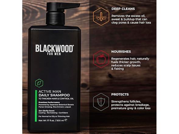 Blackwood For Men Active Man Shampoo 17 Oz