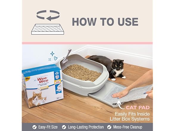 Four Paws Wee-Wee Cat Litter Box System Pads, 10 Count