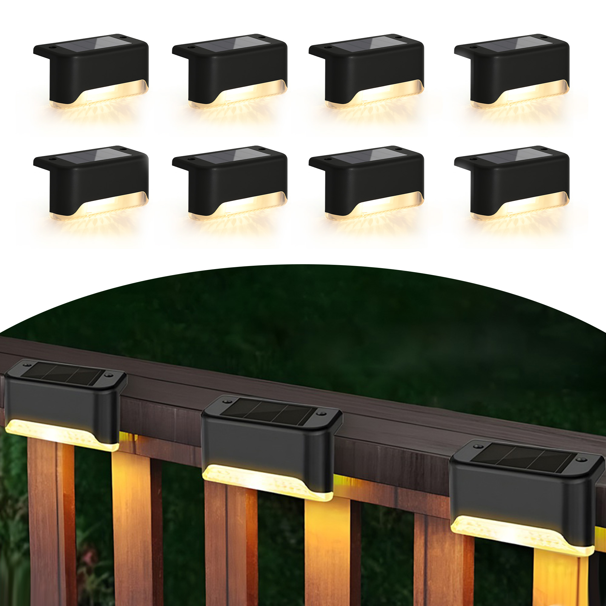 8-Pk Solar LED Deck & Step Lights- Choose Color - Gallery 29
