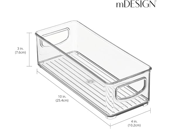 mDesign Plastic Bathroom Storage Container Bins w