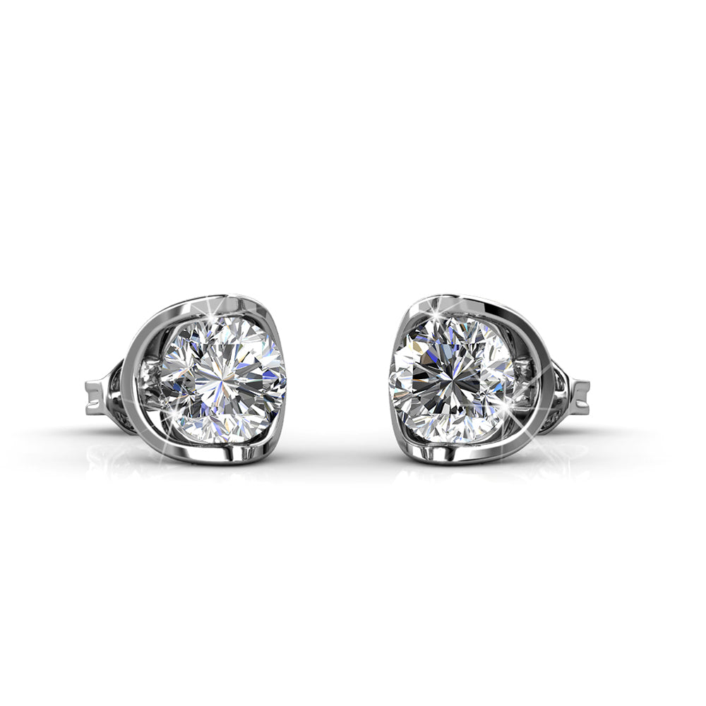 Sterling Floating Halo Stud Earring - Gallery 3