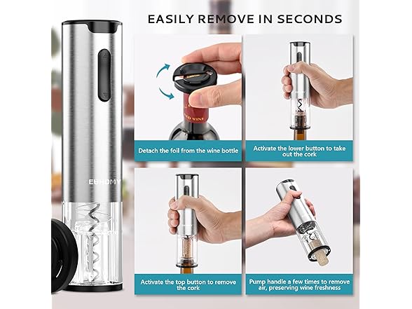 EUHOMY Electric Wine Opener Set