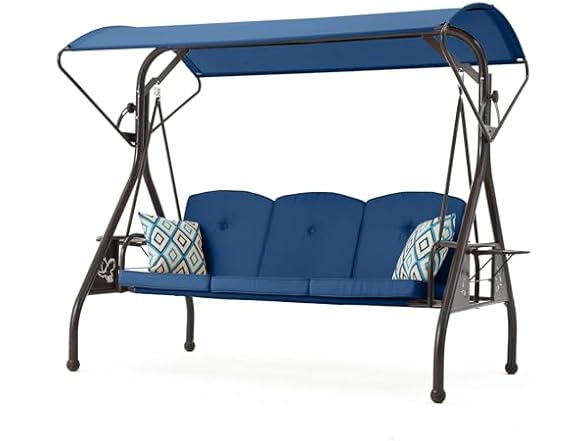 ZZW 800LBS Patio Swing with Canopy