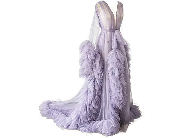 BathGown (L) Sexy Illusion Long Lingerie Robe