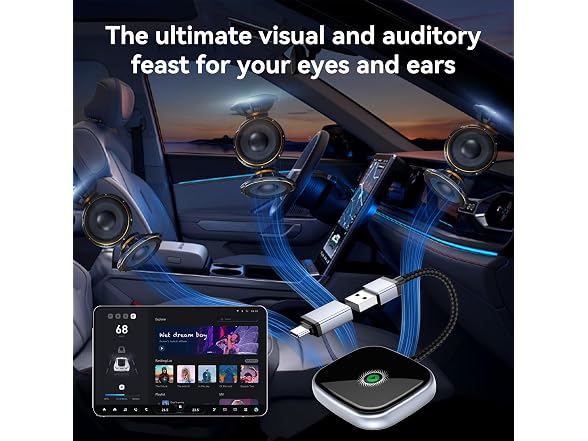 vnilrgle Wireless CarPlay Adapter for iPhone