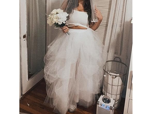 Lisong Women (XL) Maxi Tulle Floor Length Skirt