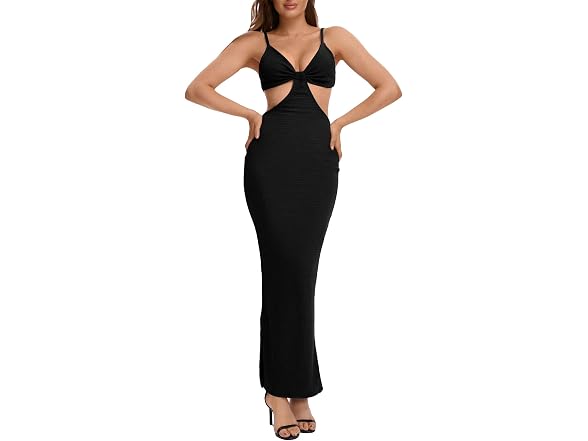 Floerns Women (S) Summer Cut Out V Neck Hem Dress