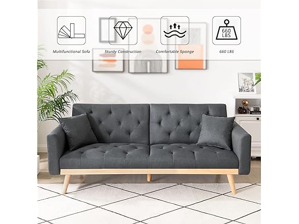 DKLGG Modern Futon Sofa Bed