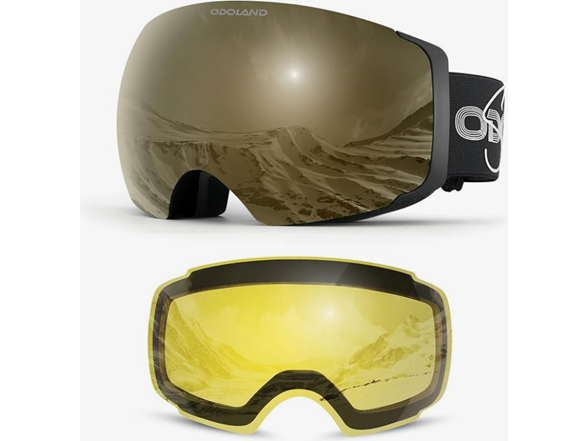 Odoland Anti-Fog Magnetic Ski Goggles