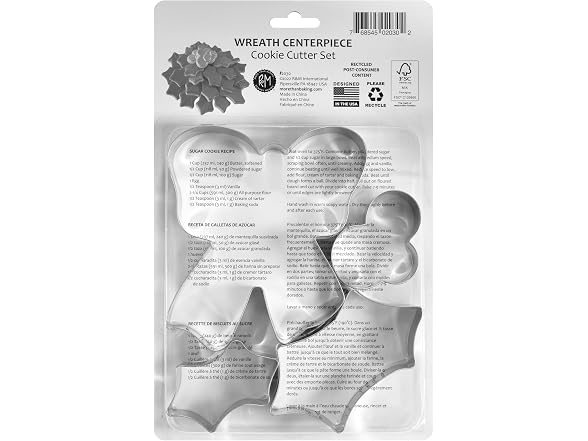 R&M Holiday Wreath Cookie Cutters 4pc