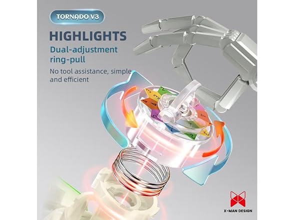 KewbzUK X-Man Tornado V3 3x3 Magnetic Speed Cube