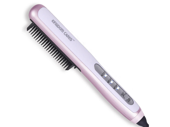 IGIA KingdomCares Hair Straightener Brush, Purple