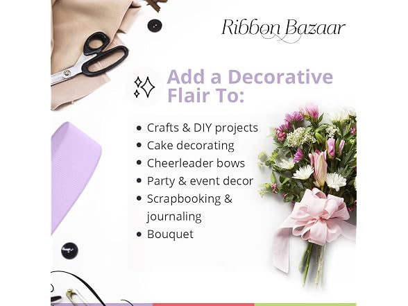Ribbon Bazaar Solid Grosgrain Ribbon -
