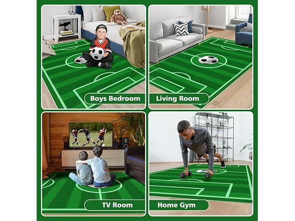 Kacvtuy Soccer Rug