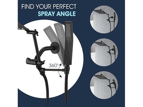 PDP Bath Adjustable Shower Head Holder,