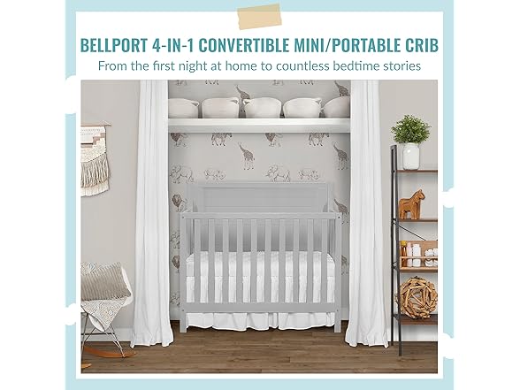 Dream On Me Bellport 4-in-1 Mini Crib