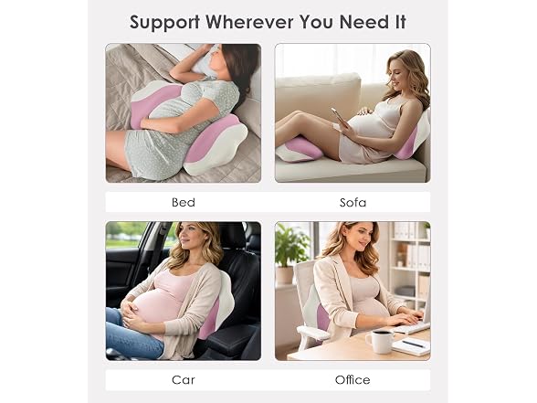 DONAMA Cooling Pregnancy Pillow Pink