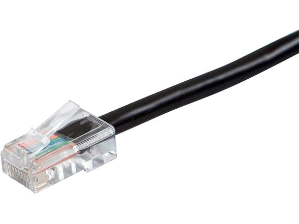 Monoprice Cat5e 25ft Black Patch Cable UTP 24AWG 350MHz Pure Bare Copper RJ45 Zeroboot Series Ethernet Cable